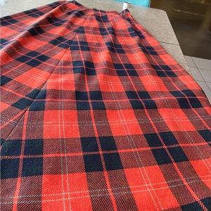 A Very Brady Vintage Skirt, Small, long wool EUC plaid full length